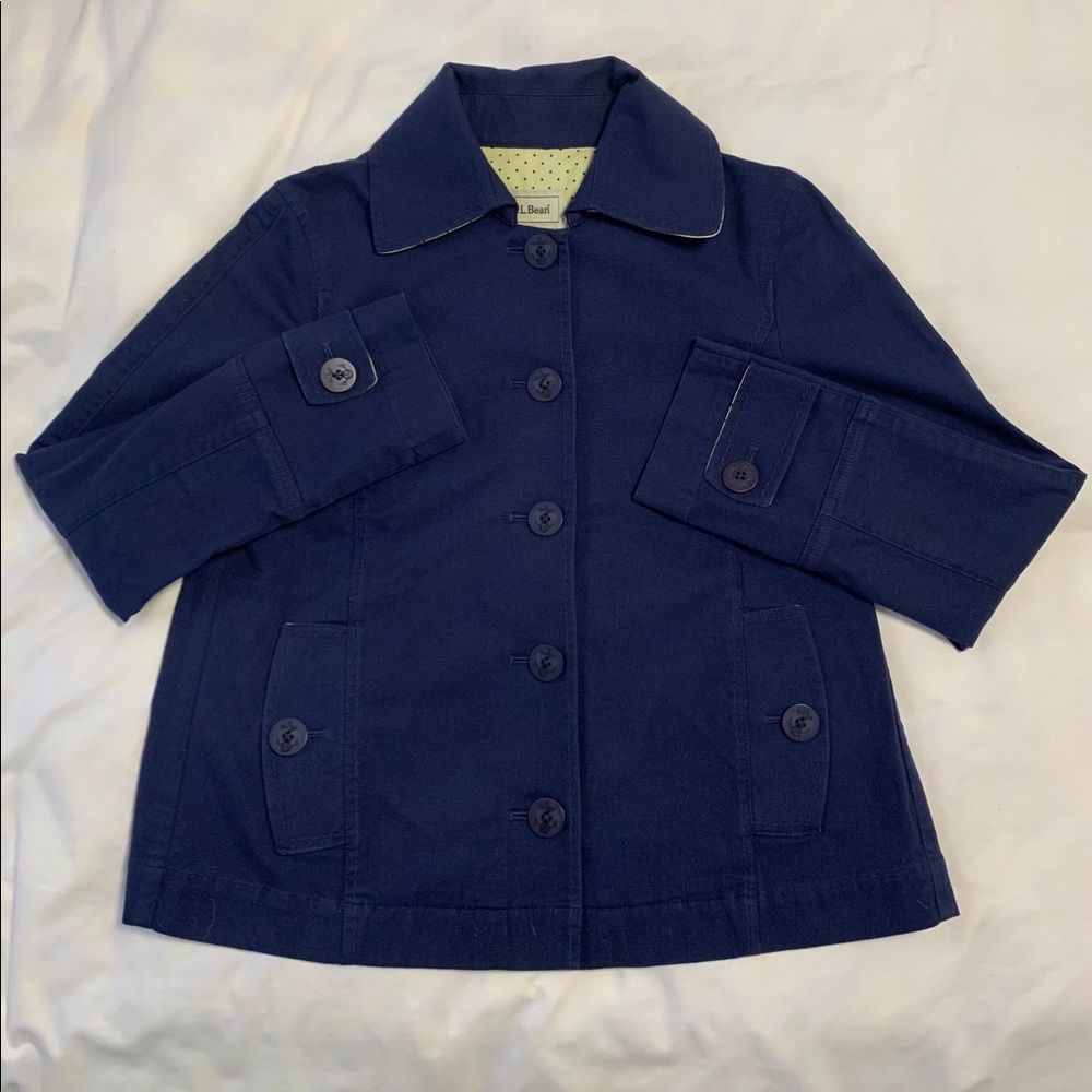 Preowned excellent condition LL Bean nautical jacket